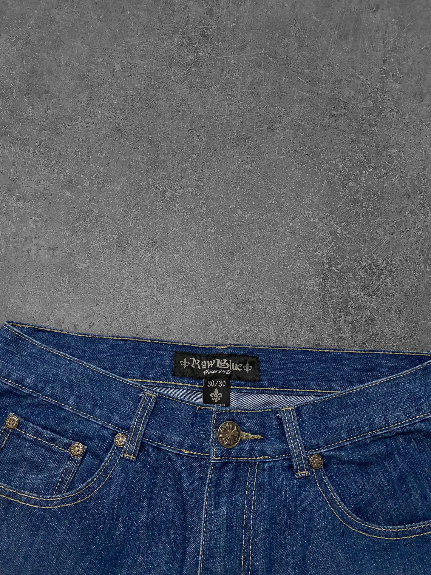 Raw Blue Skateboard Farkut (W30, L30)