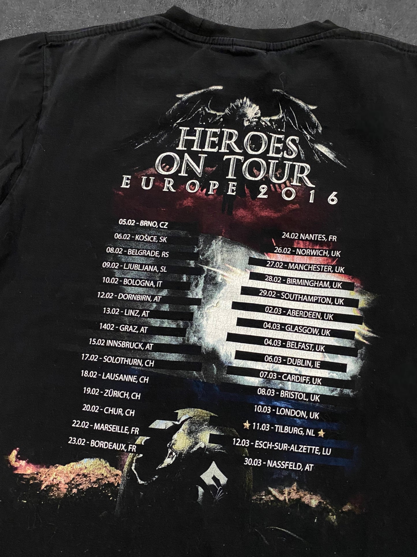 Sabaton 2016 Europe Tour Bändipaita (S)
