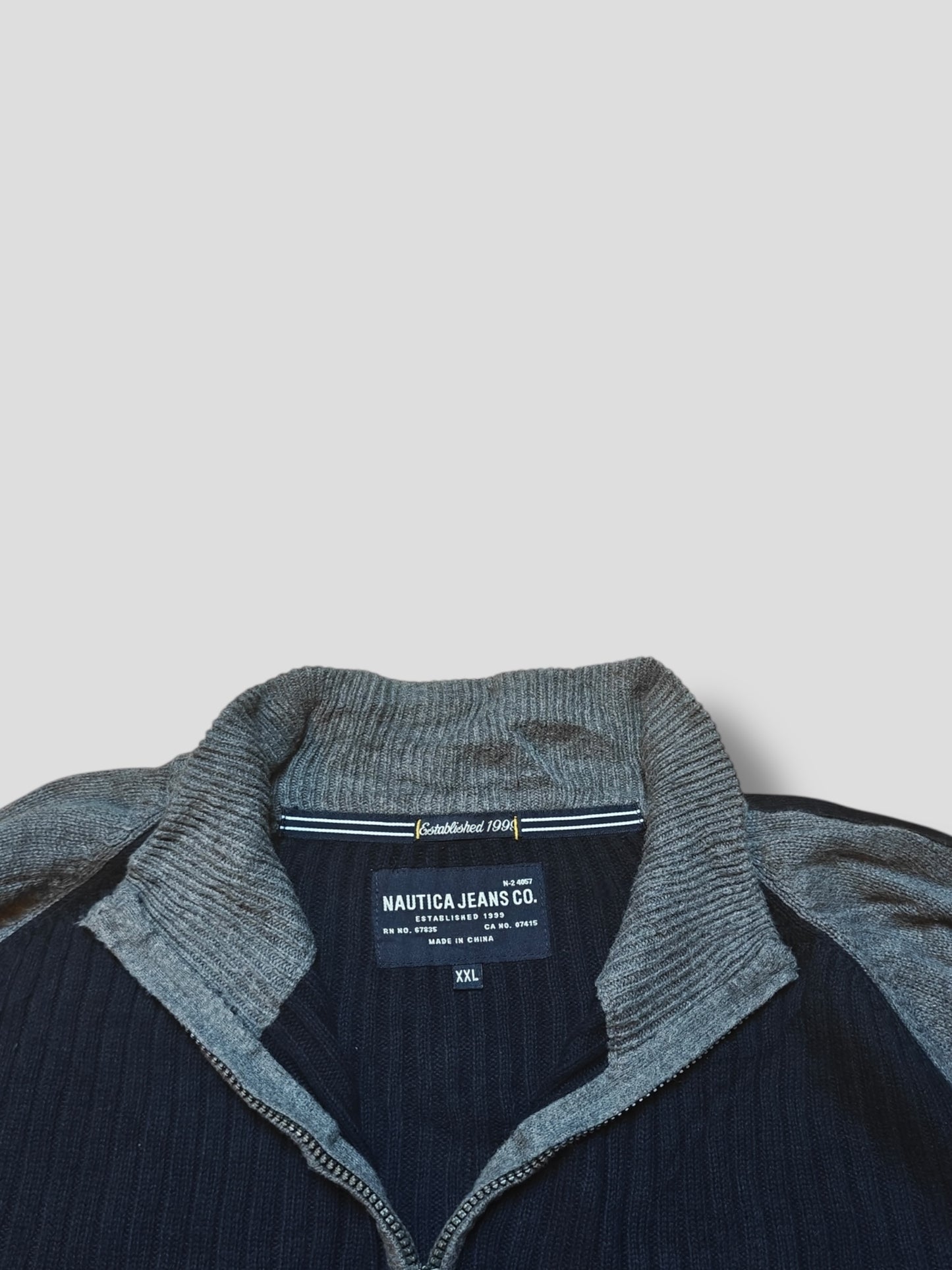 Nautica 1/4 Zipper Neule (3XL)